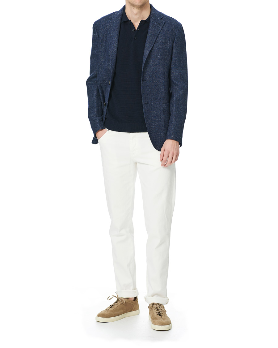 Herre | Dressjakker | Ermenegildo Zegna | Unconstructed Linen Blazer Dark Blue