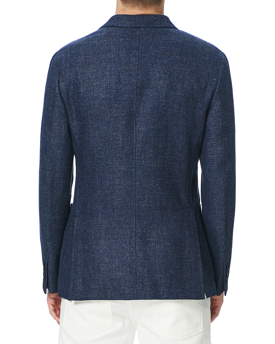 Herre | Dressjakker | Ermenegildo Zegna | Unconstructed Linen Blazer Dark Blue