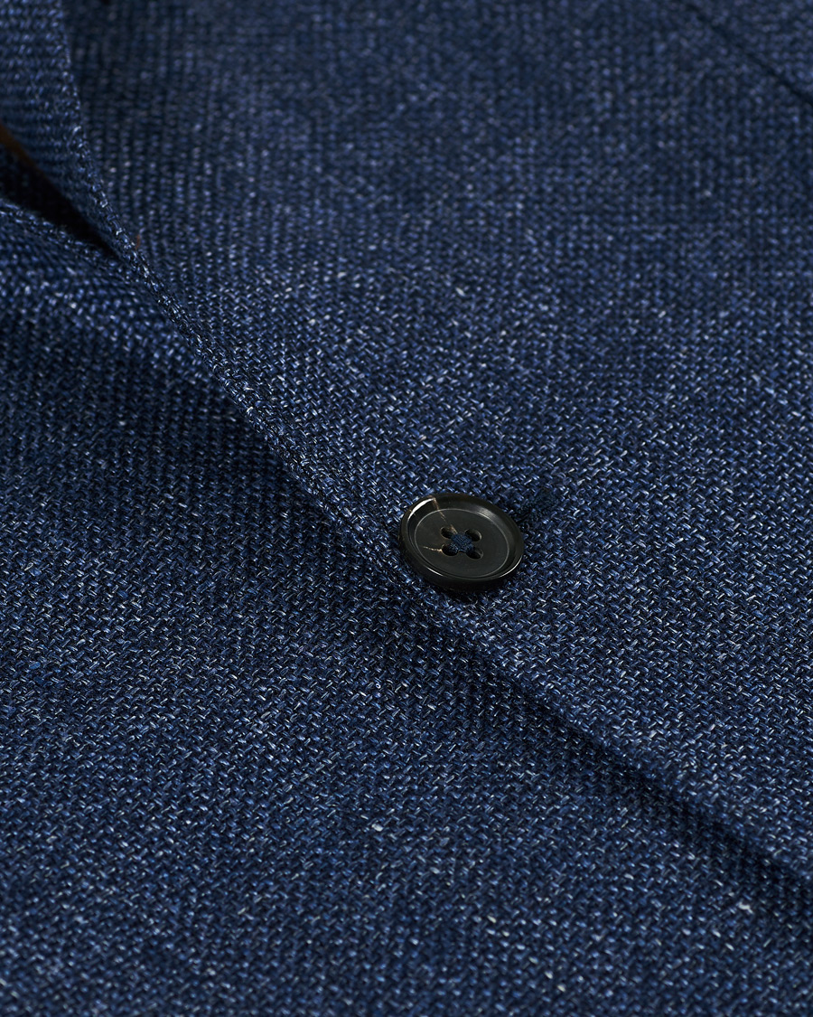 Herre | Dressjakker | Ermenegildo Zegna | Unconstructed Linen Blazer Dark Blue