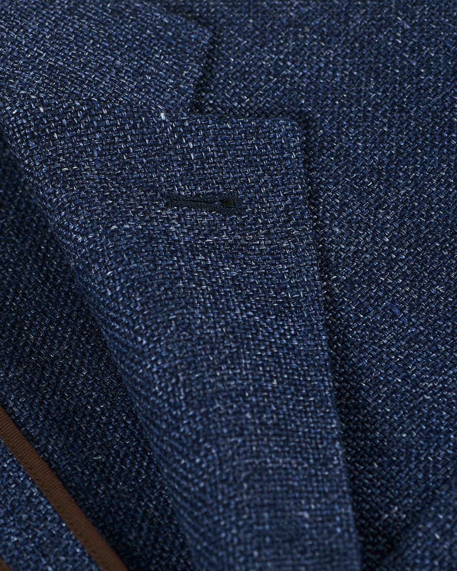 Herre | Dressjakker | Ermenegildo Zegna | Unconstructed Linen Blazer Dark Blue