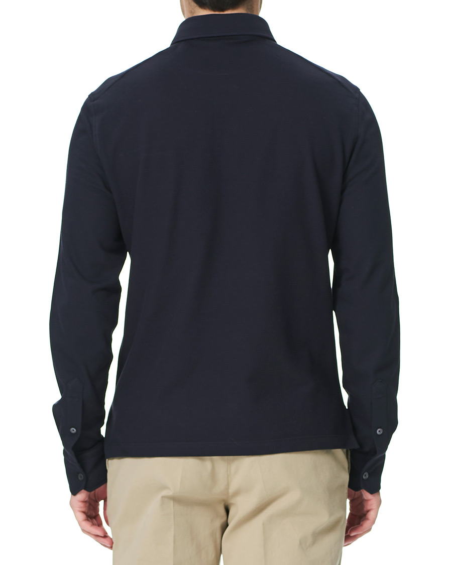 Herre | Gensere | Ermenegildo Zegna | Pocket Long Sleeve Polo Navy 48