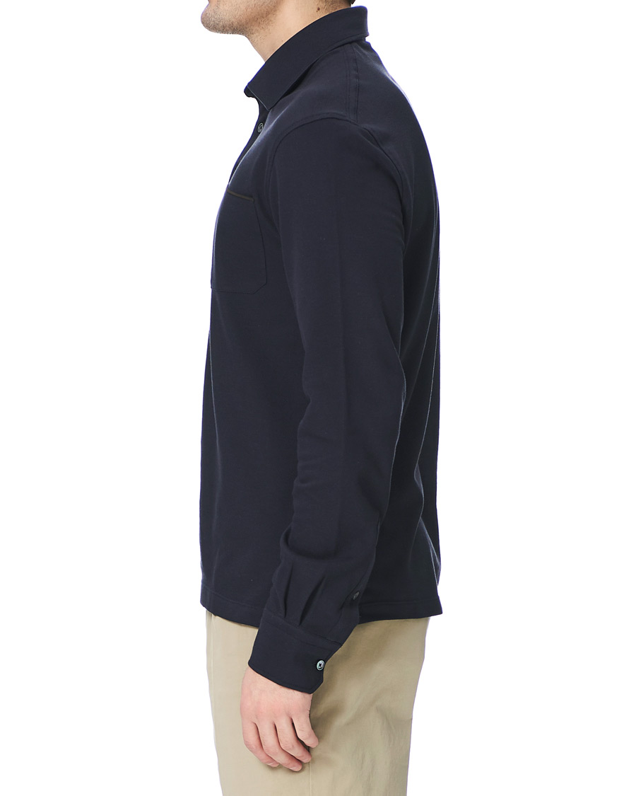 Herre | Gensere | Ermenegildo Zegna | Pocket Long Sleeve Polo Navy 48
