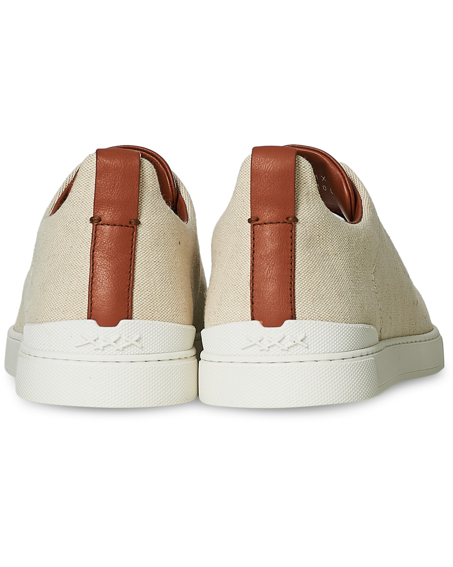 Herre | Ermenegildo Zegna Triple Stitch Elasticated Sneakers White | Ermenegildo Zegna | Triple Stitch Elasticated Sneakers White
