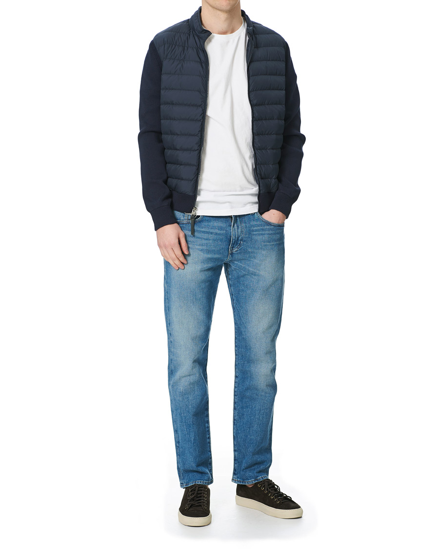 Herre | Jakker | Woolrich | Hybrid Track Jacket Melton Blue