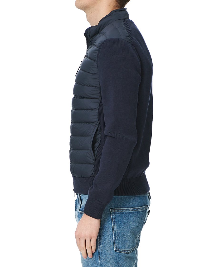 Herre | Jakker | Woolrich | Hybrid Track Jacket Melton Blue