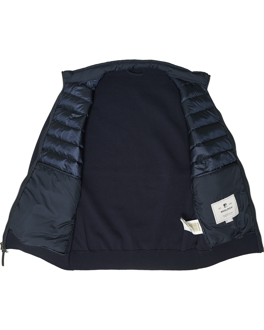 Herre | Jakker | Woolrich | Hybrid Track Jacket Melton Blue