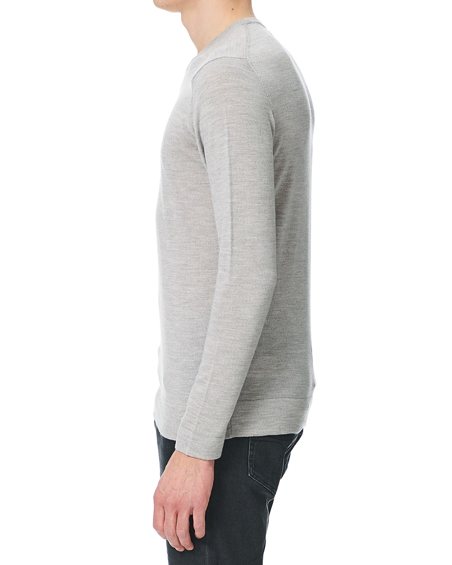 Herre | Gensere | J.Lindeberg | Newman Merino Crew Neck Pullover Stone Grey Melange