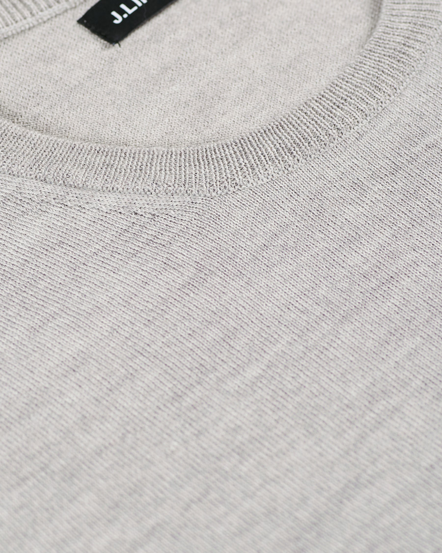 Herre | Gensere | J.Lindeberg | Newman Merino Crew Neck Pullover Stone Grey Melange