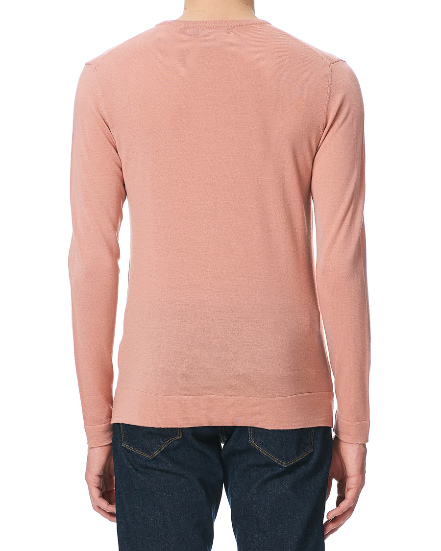 Herre | Gensere | J.Lindeberg | Newman Merino Crew Neck Pullover Rose Coppar