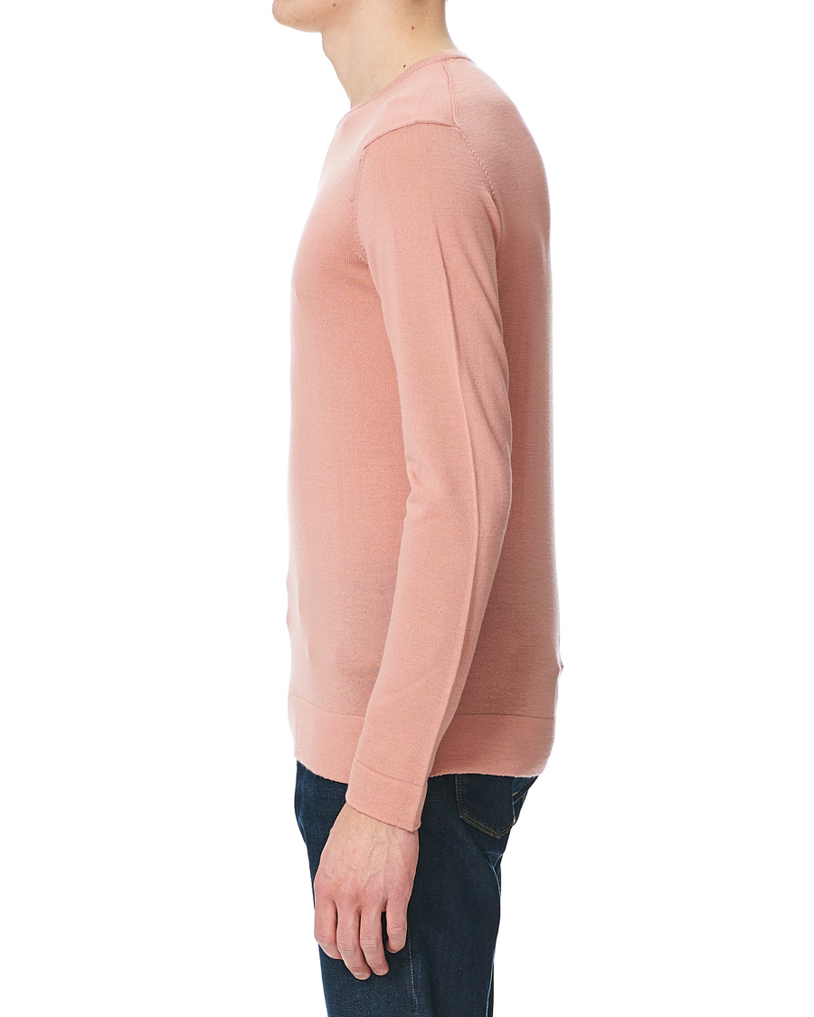 Herre | Gensere | J.Lindeberg | Newman Merino Crew Neck Pullover Rose Coppar