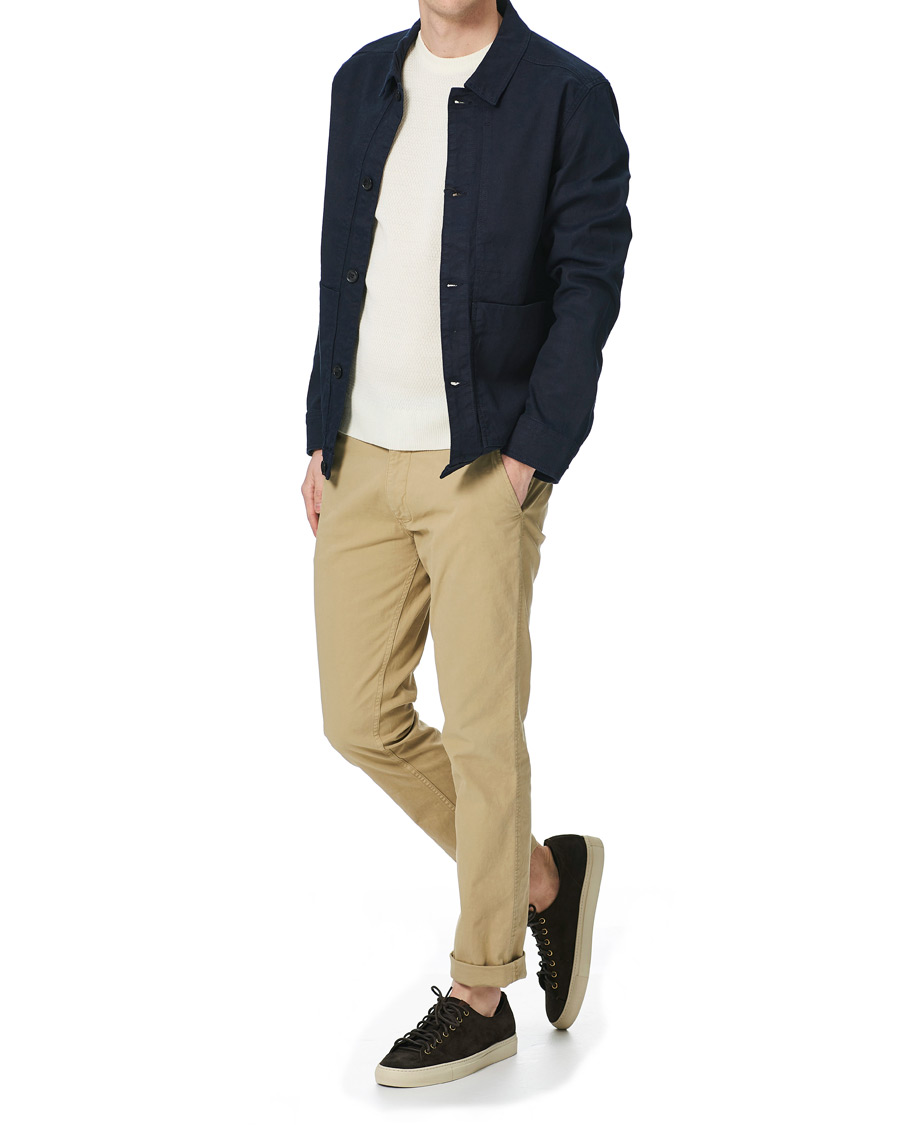 Herre | Skjorter | J.Lindeberg | Eric Linen/Cotton Overshirt Navy