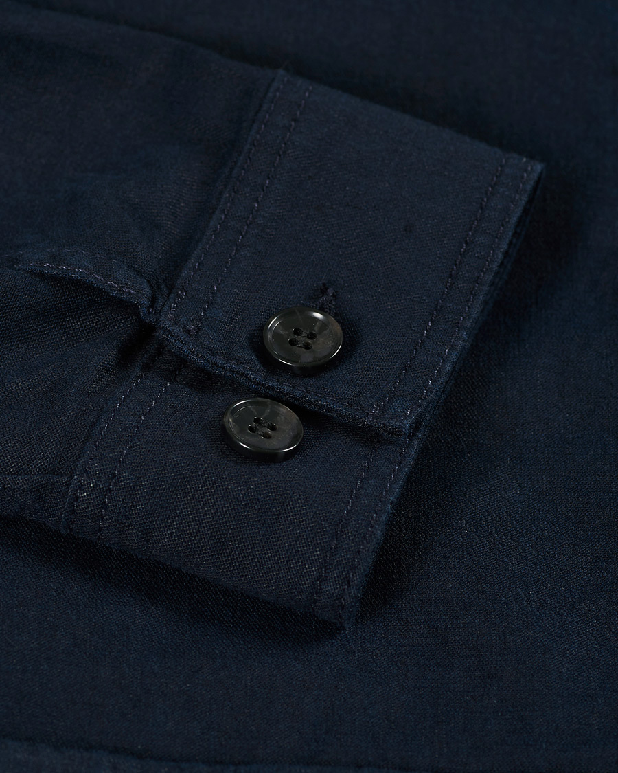 Herre | Skjorter | J.Lindeberg | Eric Linen/Cotton Overshirt Navy