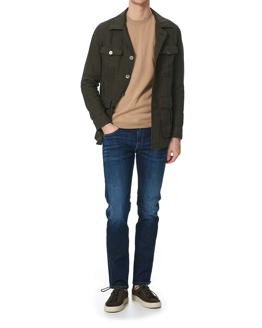 Herre | Jeans | Replay | Anbass Power Stretch One Year Wash Jeans Dark Blue