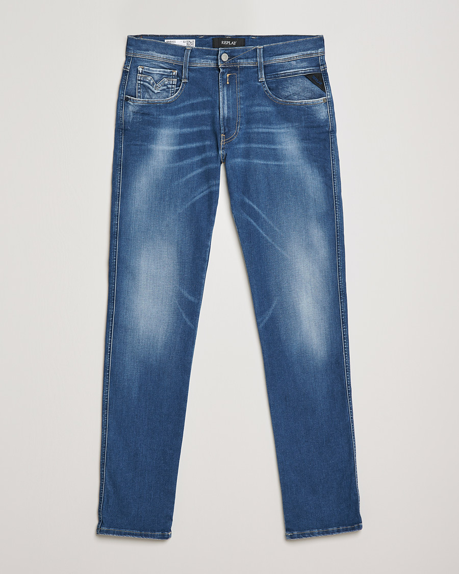 Herre | Resirkulert | Replay | Anbass Hyperflex X-Lite Jeans Medium Blue