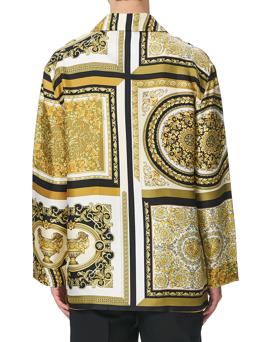 Herre | Skjorter | Versace | Silk Twill Shirt White/Gold
