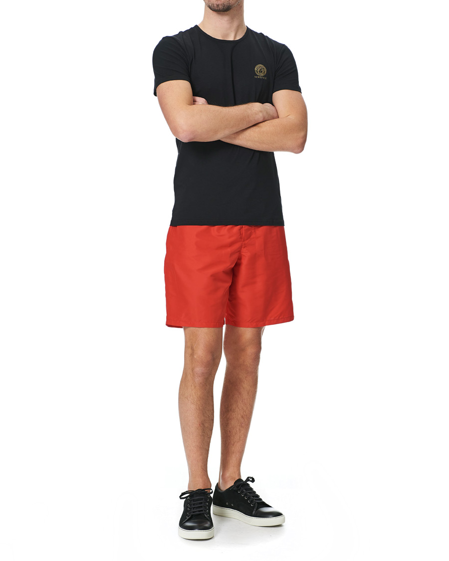 Herre | Badeshorts | Versace | Greca Border Swim Trunks Red