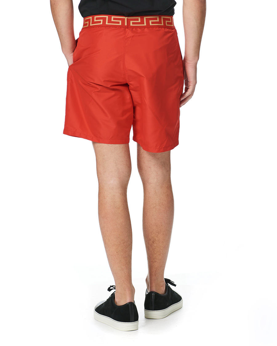 Herre | Badeshorts | Versace | Greca Border Swim Trunks Red