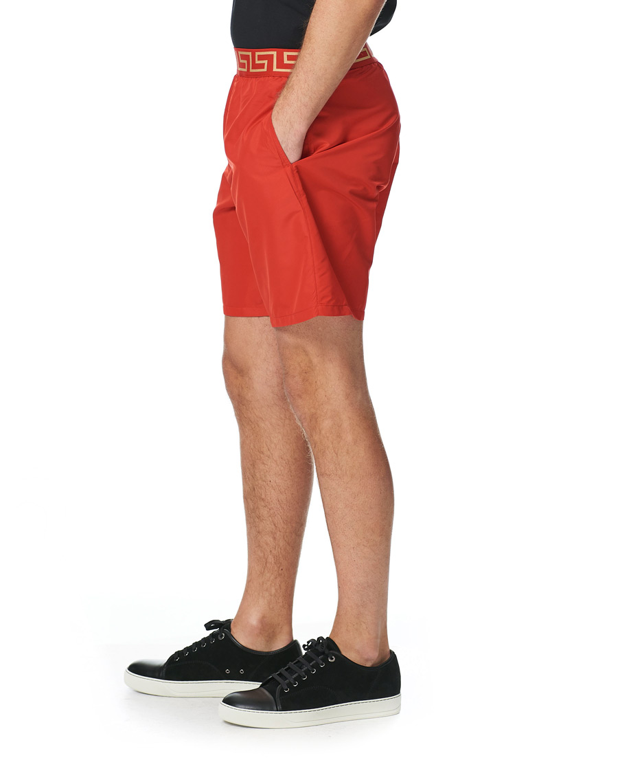 Herre | Badeshorts | Versace | Greca Border Swim Trunks Red