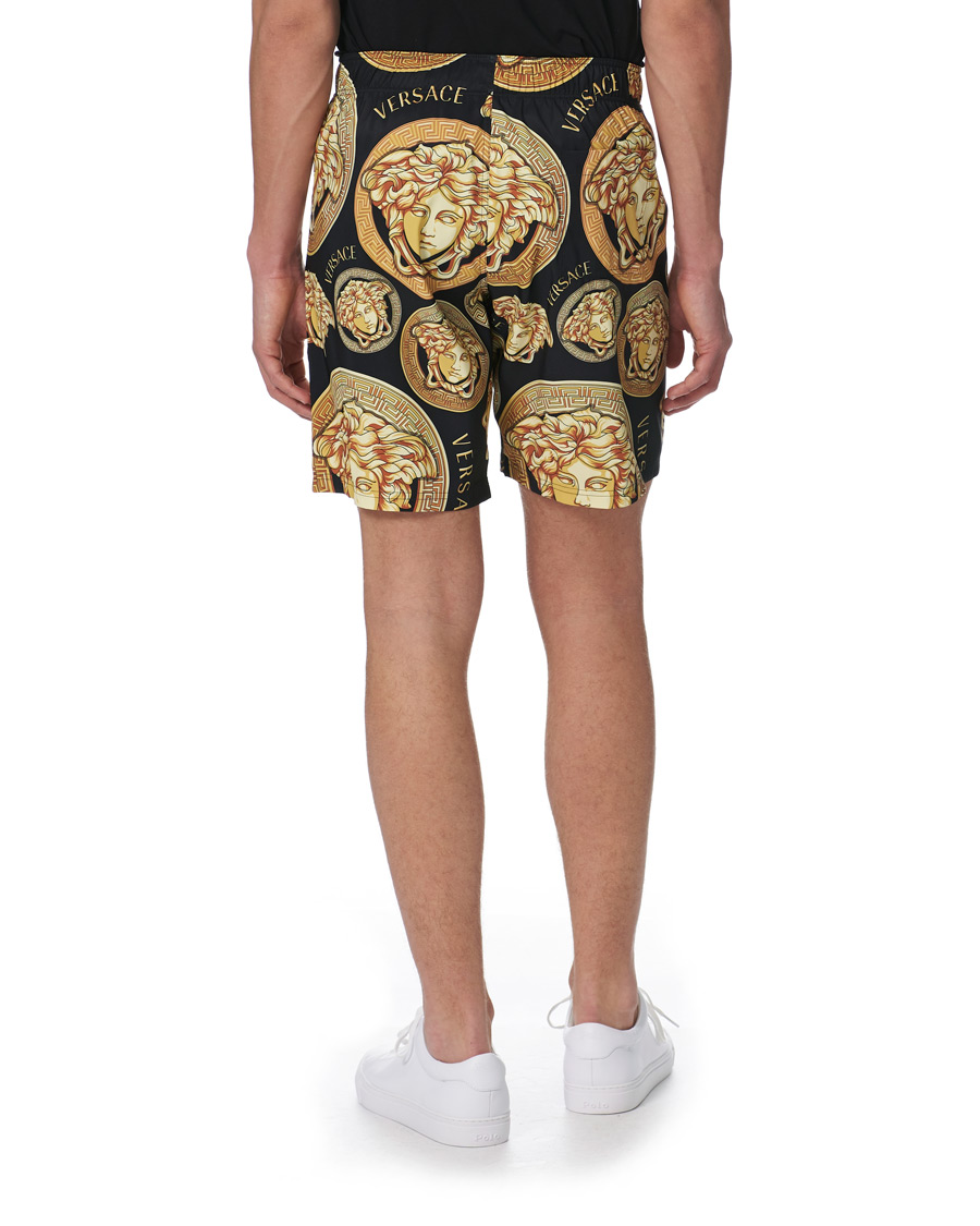 Herre | Badeshorts | Versace | All Over Medusa Swim Trunks Black/Gold