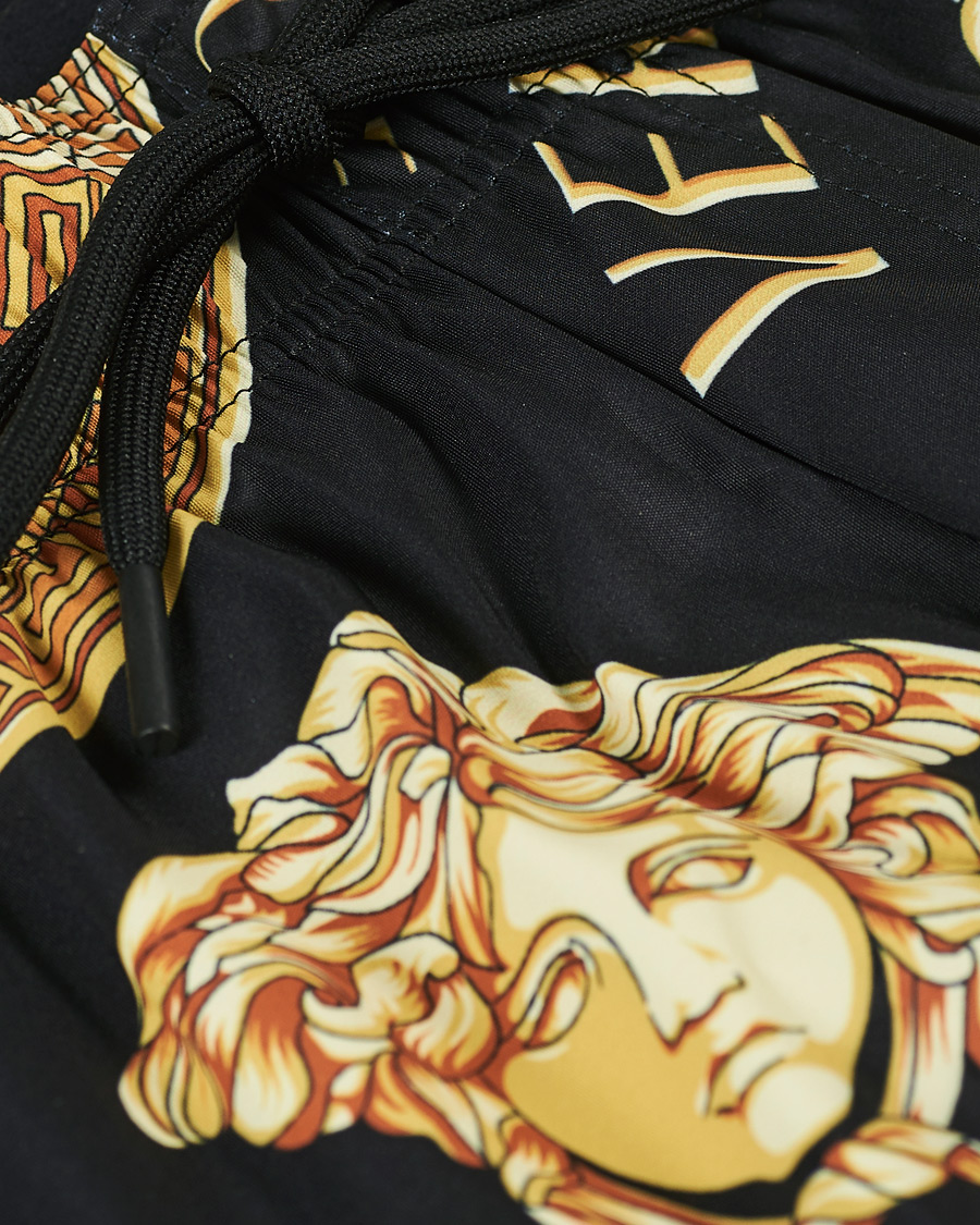 Herre | Badeshorts | Versace | All Over Medusa Swim Trunks Black/Gold