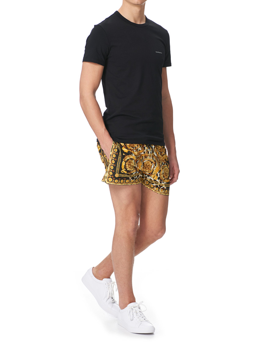 Herre | Badeshorts | Versace | Wild Barocco Swim Trunks Black/Gold