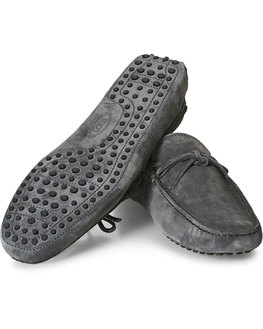 Herre | Tod's Laccetto Gommino Carshoe Grey Suede | Tod's | Laccetto Gommino Carshoe Grey Suede