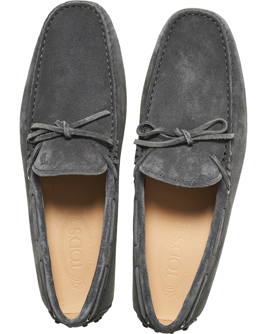 Herre | Tod's Laccetto Gommino Carshoe Grey Suede | Tod's | Laccetto Gommino Carshoe Grey Suede