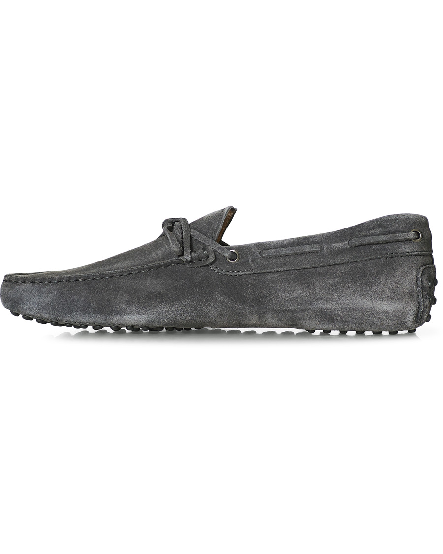 Herre | Tod's Laccetto Gommino Carshoe Grey Suede | Tod's | Laccetto Gommino Carshoe Grey Suede