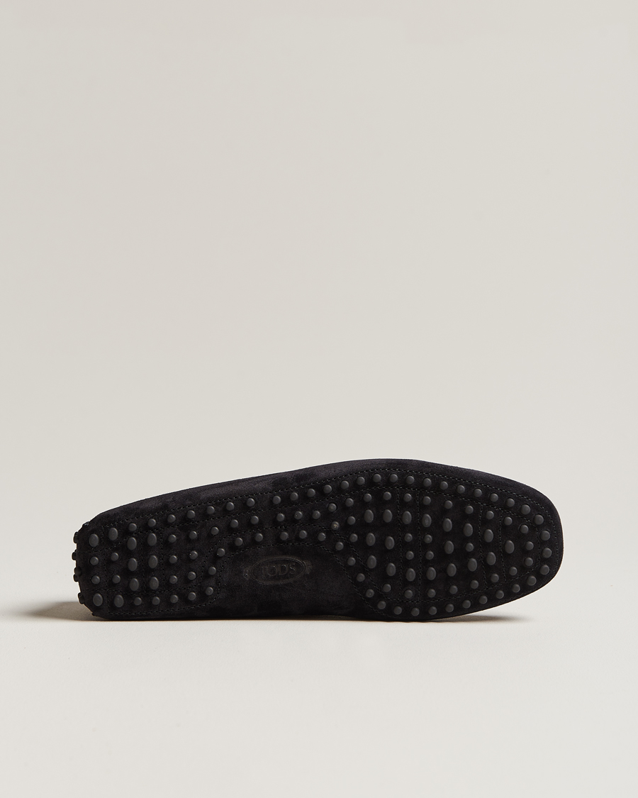 Herre | Tod's Lacetto Gommino Carshoe Black Suede | Tod's | Lacetto Gommino Carshoe Black Suede