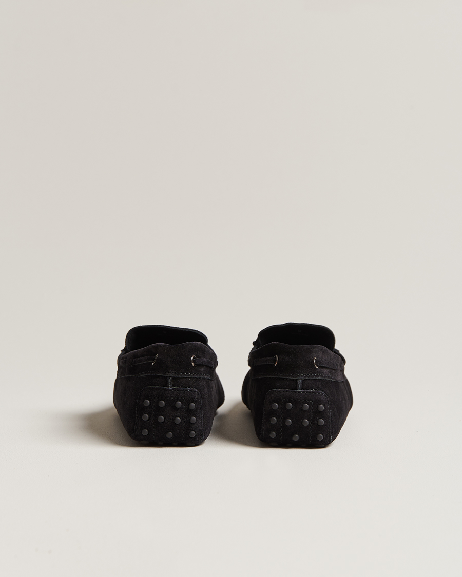 Herre | Tod's Lacetto Gommino Carshoe Black Suede | Tod's | Lacetto Gommino Carshoe Black Suede