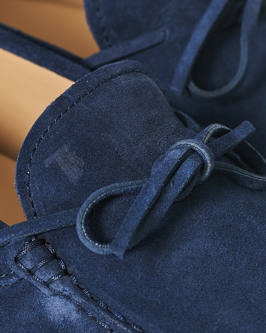 Herre | Tod's Laccetto Gommino Carshoe Navy Suede | Tod's | Laccetto Gommino Carshoe Navy Suede