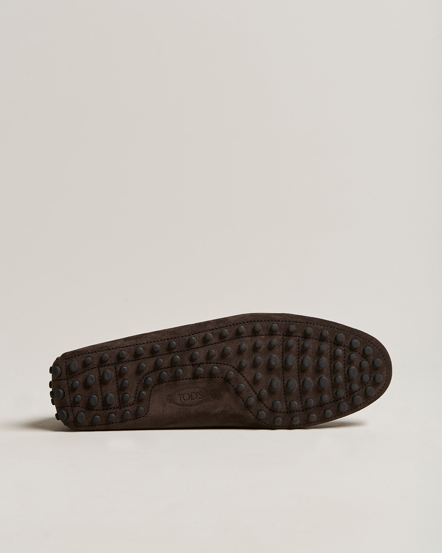 Herre | Tod's Gommino Carshoe Dark Brown Suede | Tod's | Gommino Carshoe Dark Brown Suede