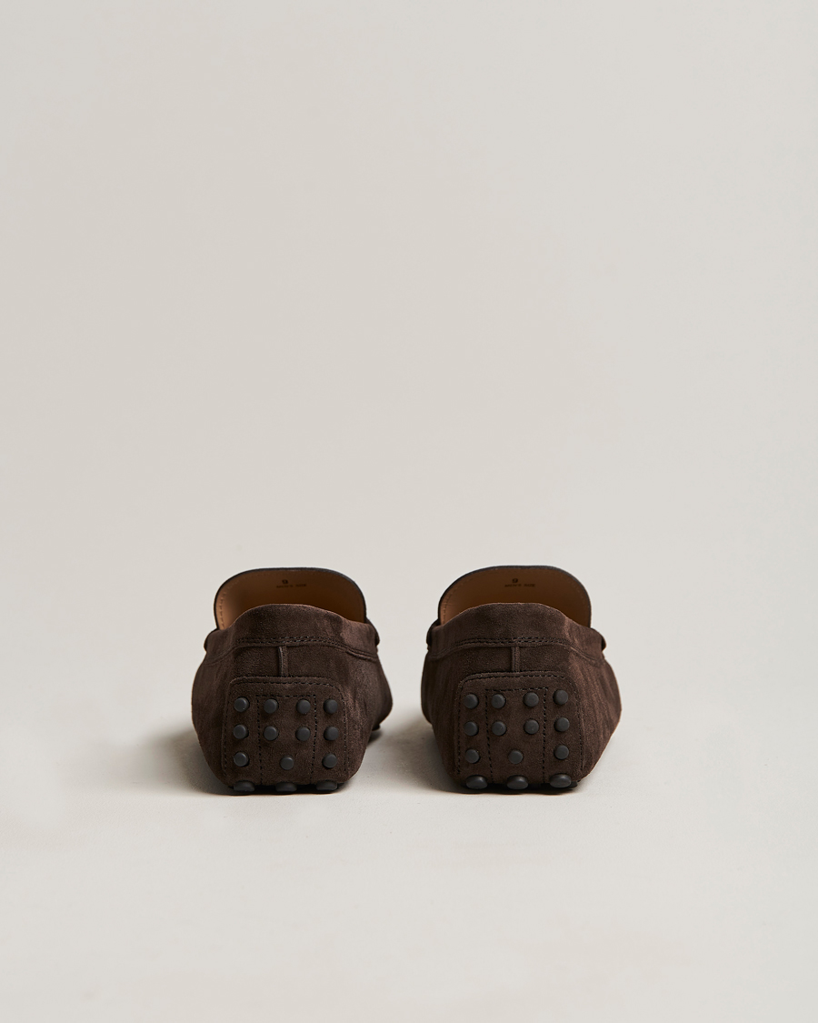 Herre | Tod's Gommino Carshoe Dark Brown Suede | Tod's | Gommino Carshoe Dark Brown Suede