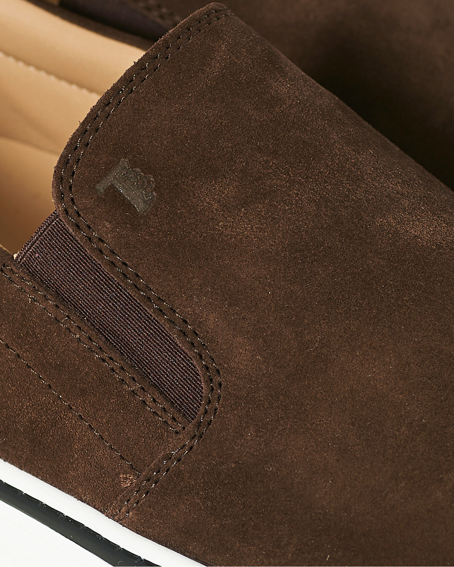 Herre | Tod's Cassetta Slippers Dark Brown Suede | Tod's | Cassetta Slippers Dark Brown Suede