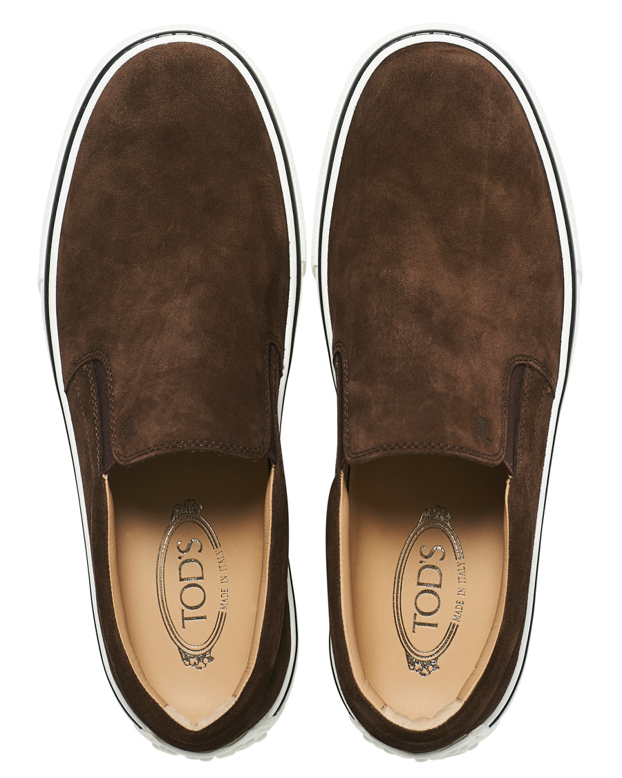 Herre | Tod's Cassetta Slippers Dark Brown Suede | Tod's | Cassetta Slippers Dark Brown Suede