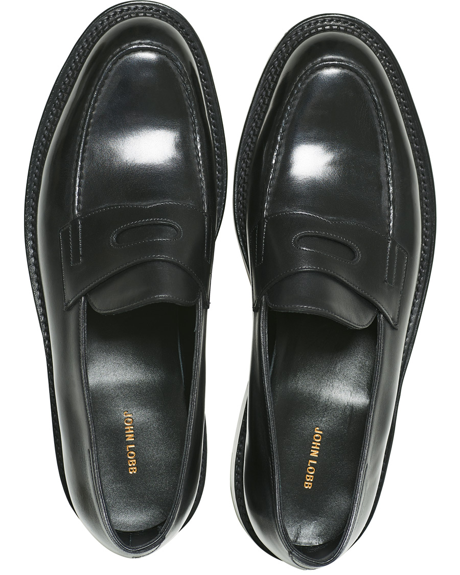 Herre | John Lobb Lopez New Standard Penny Loafer Black Calf | John Lobb | Lopez New Standard Penny Loafer Black Calf