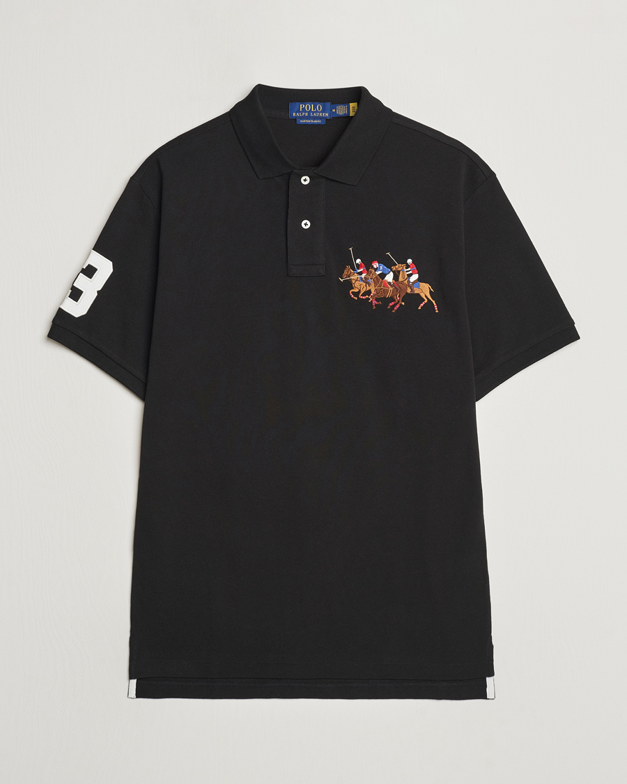 Herre | Pikéer | Polo Ralph Lauren | Custom Slim Fit Match Club Polo Black
