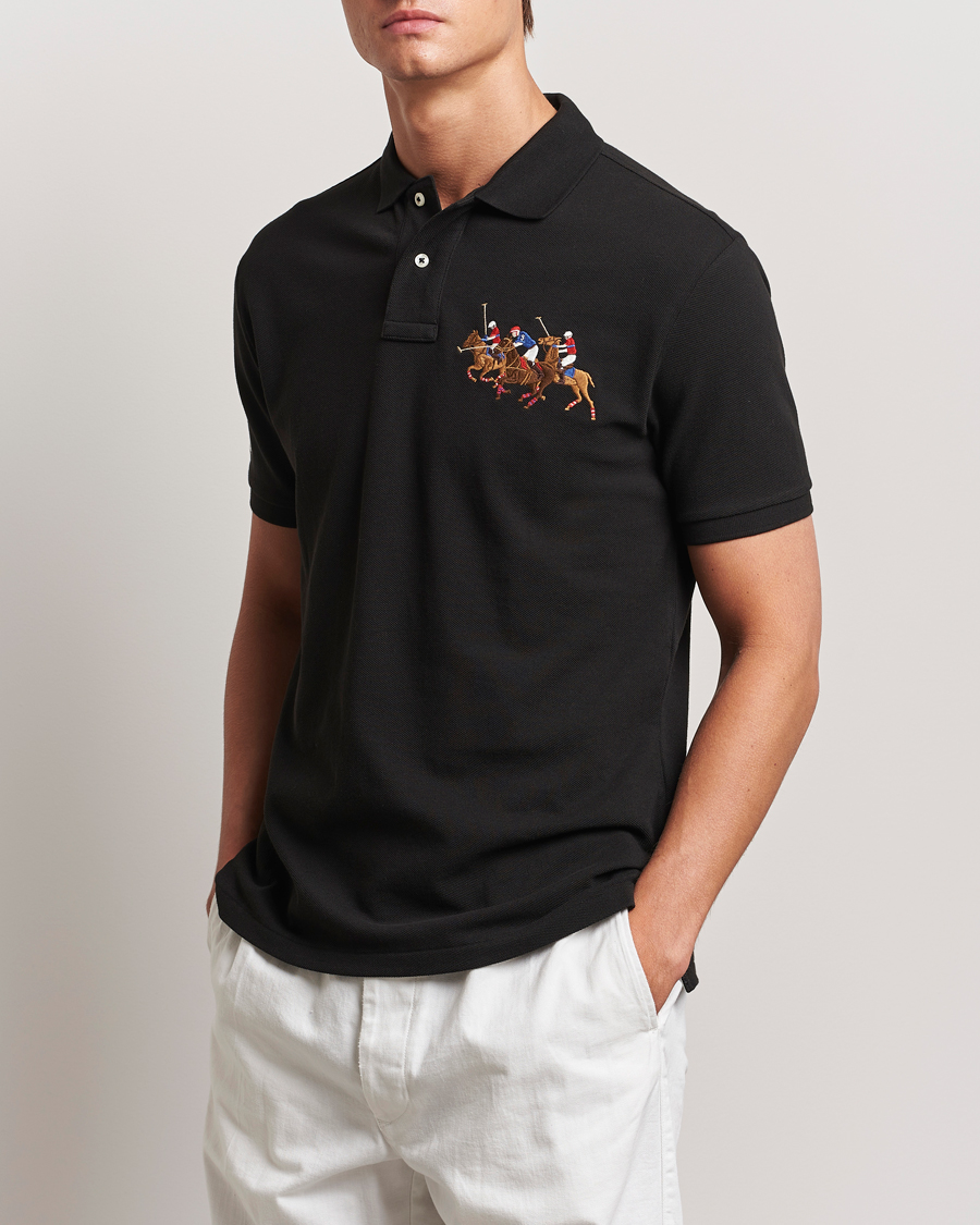 Herre | Pikéer | Polo Ralph Lauren | Custom Slim Fit Match Club Polo Black