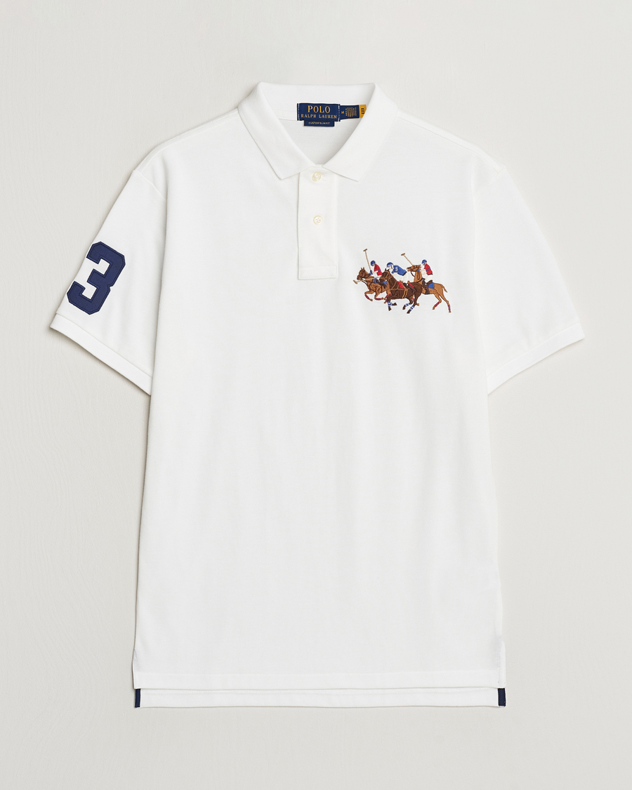 Herre | Pikéer | Polo Ralph Lauren | Custom Slim Fit Match Club Polo White