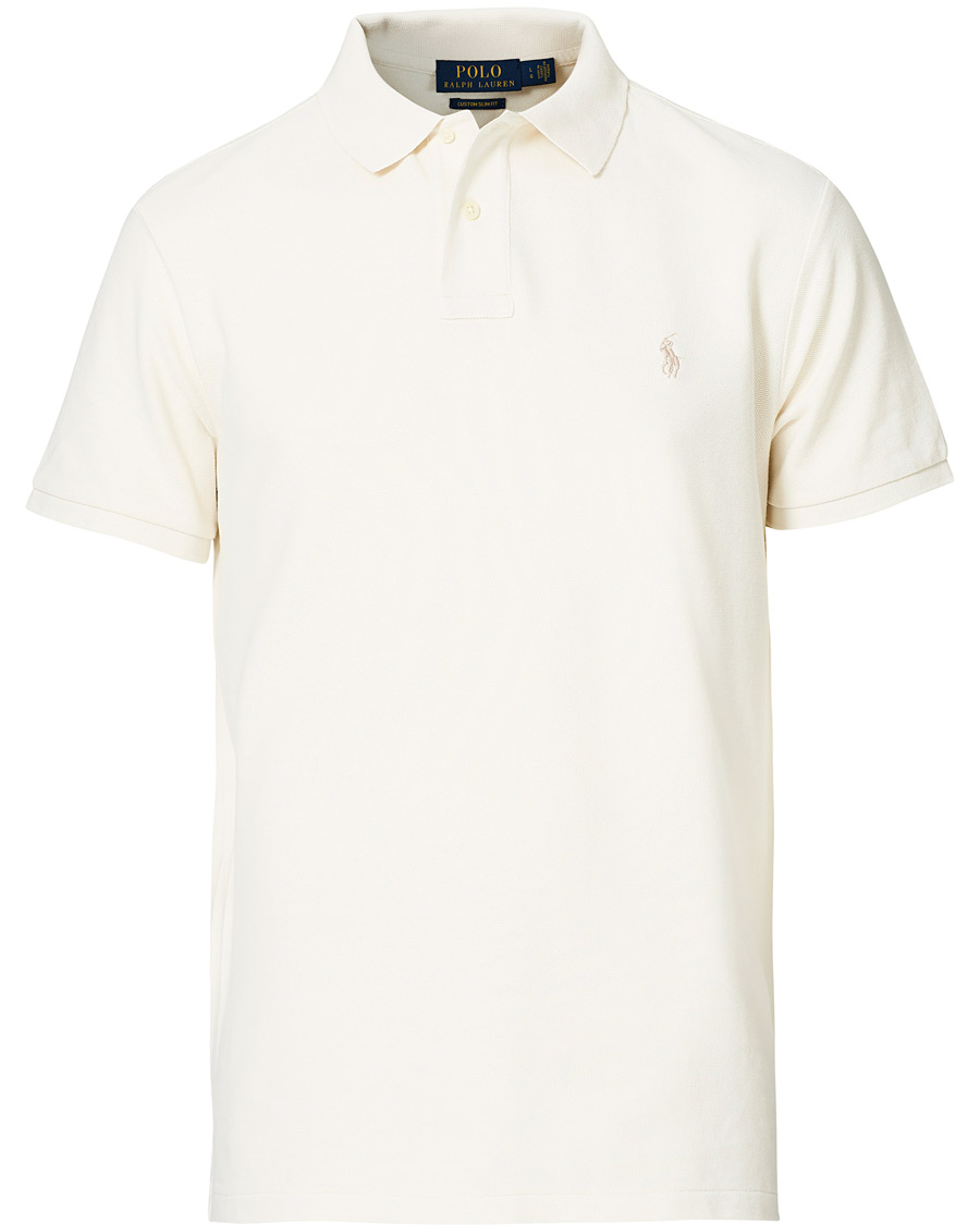 Herre | Pikéer | Polo Ralph Lauren | Custom Slim Fit Polo Antique Cream