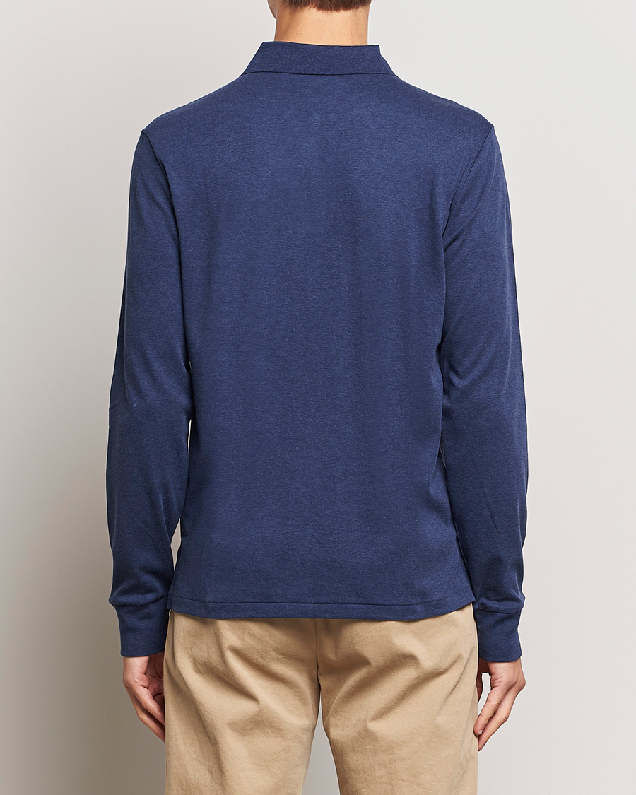 Herre | Gensere | Polo Ralph Lauren | Luxury Pima Cotton Long Sleeve Polo Navy Heather