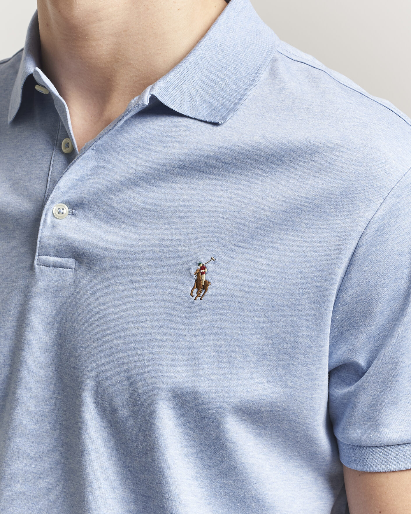 Herre | Pikéer | Polo Ralph Lauren | Luxury Pima Cotton Polo Jamaica Heather