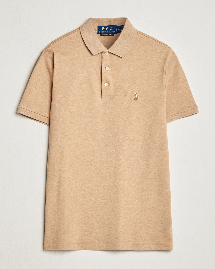 Herre | Pikéer | Polo Ralph Lauren | Luxury Pima Cotton Polo Classic Camel Heather