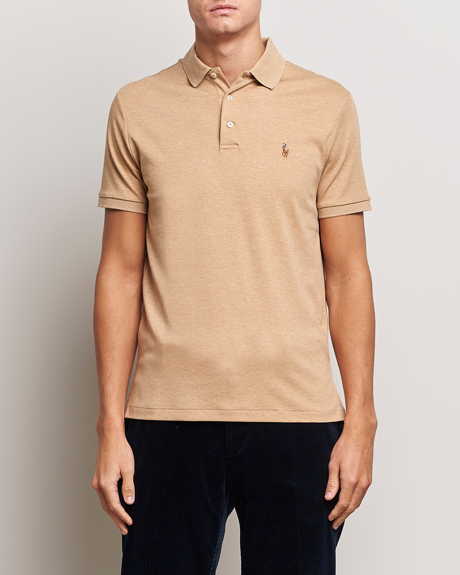 Herre | Pikéer | Polo Ralph Lauren | Luxury Pima Cotton Polo Camel Heather