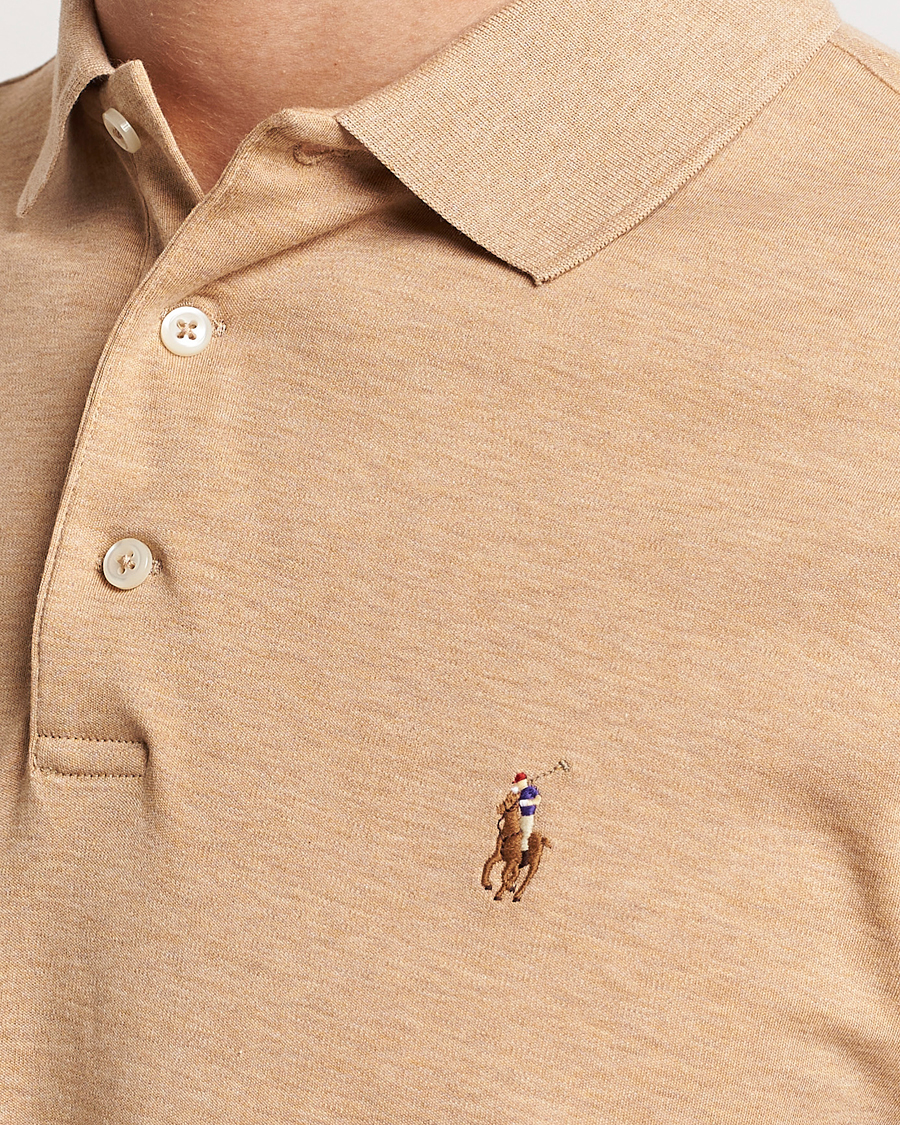 Herre | Pikéer | Polo Ralph Lauren | Luxury Pima Cotton Polo Classic Camel Heather