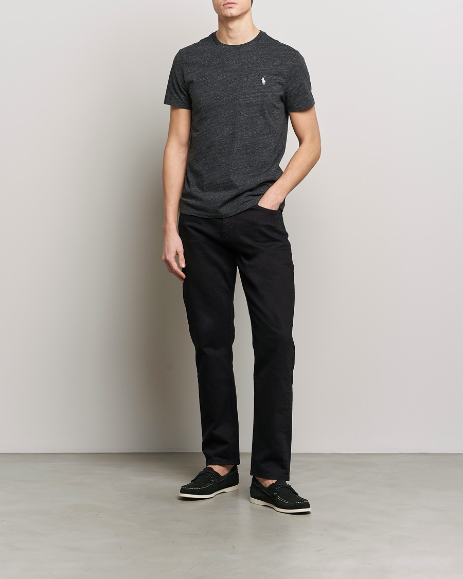 Herre | T-Shirts | Polo Ralph Lauren | Crew Neck T-Shirt Black Marl Heather