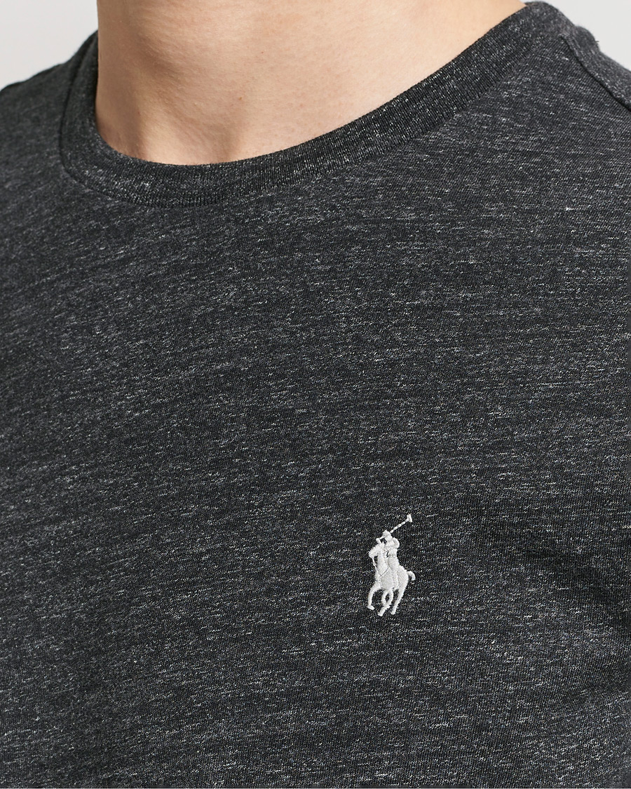 Herre | T-Shirts | Polo Ralph Lauren | Crew Neck T-Shirt Black Marl Heather