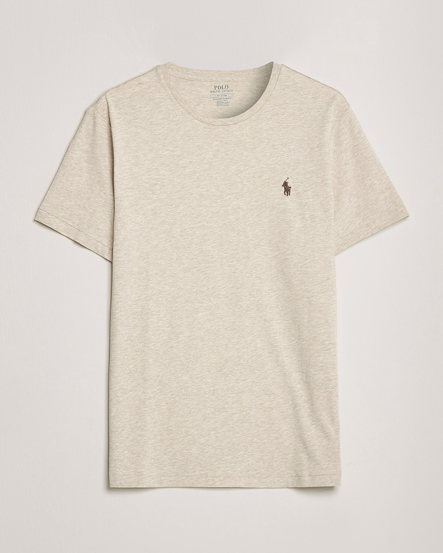 Herre | T-Shirts | Polo Ralph Lauren | Custom Slim Fit Polo Expedition Dune Heather