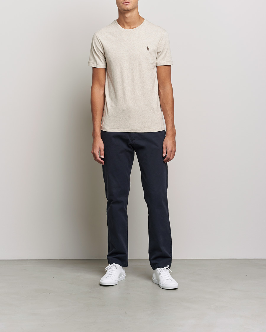 Herre | T-Shirts | Polo Ralph Lauren | Custom Slim Fit Polo Expedition Dune Heather