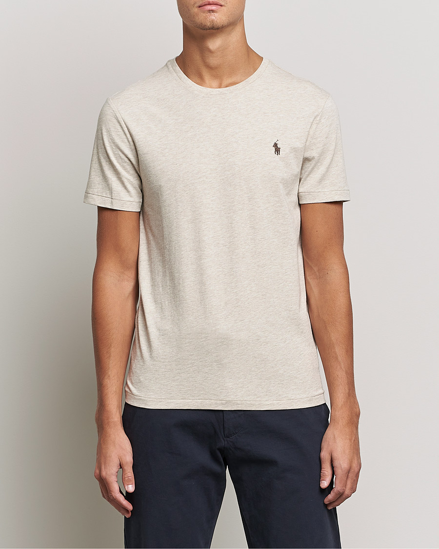 Herre | T-Shirts | Polo Ralph Lauren | Custom Slim Fit Polo Expedition Dune Heather
